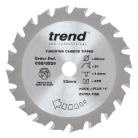 Trend CSB/8520 Craft Saw Blade 85mm X 20T X 10mm Titan £11.73